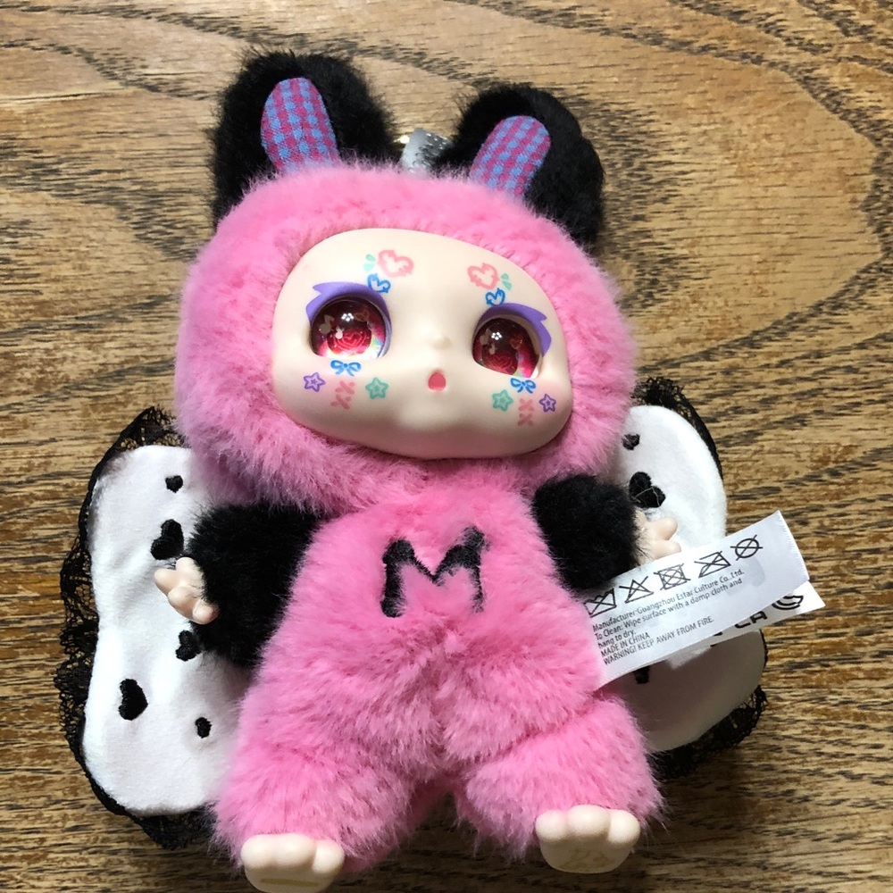 Plush Pink Bunny Butterfly Baby Doll - pop mart blind box